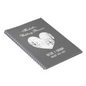 Maßgeschneidertes Grey-Hochzeitsplaner-Notebook Notizblock (Rechte Seite)