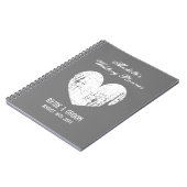 Maßgeschneidertes Grey-Hochzeitsplaner-Notebook Notizblock (Linke Seite)