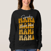Maßgeschneidertes Groovy Halloween Mama lustiges H Sweatshirt (Vorderseite)