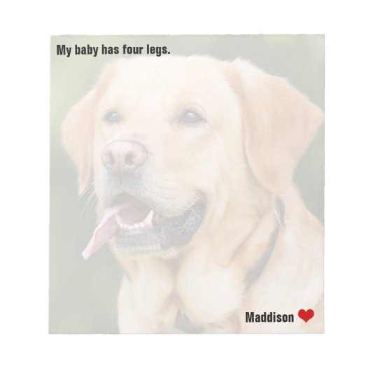 Maßgeschneidertes großes Foto Personalisiert Notizblock (Vorderseite)