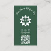 Maßgeschneidertes Grün/Weiß Floristisches Flat Treuekarte (Rückseite)