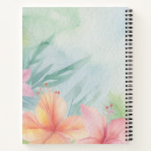 Maßgeschneidertes Grünblütenhochzeitssouvenir Notizblock (Rückseite)