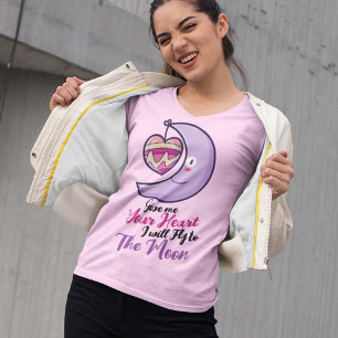 Maßgeschneidertes Halbmondherz T-Shirt