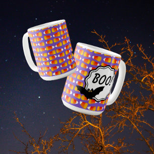 Maßgeschneidertes Halloween-Candy-Mais-Black Bat Kaffeetasse