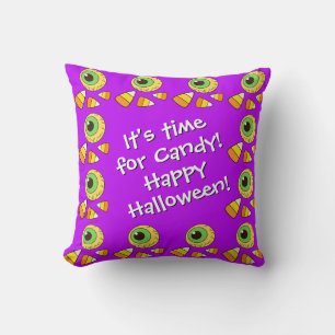 Maßgeschneidertes Halloween Eyeball & Candy Corn K Kissen