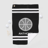 Maßgeschneidertes Handtuch mit Namen und Basketbal (Insitu)