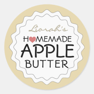 Maßgeschneidertes, hausgemachtes Apple Butter Labe Runder Aufkleber
