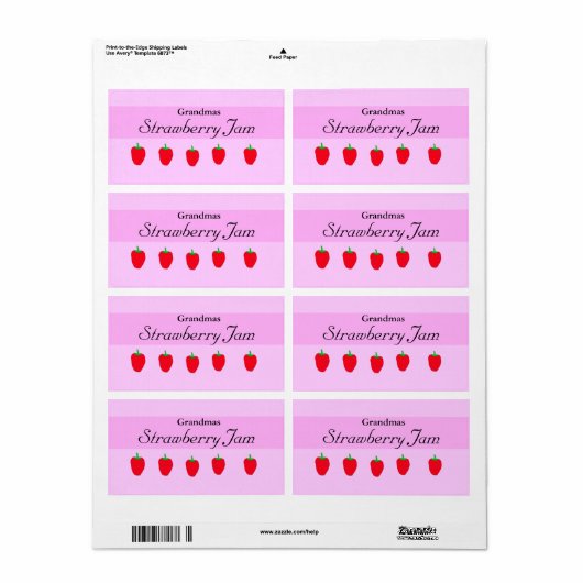 Maßgeschneidertes hausgemachtes Jam Label (Vorne)