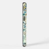 Maßgeschneidertes, helldunkelblaues Paisley-Muster iPhone Hülle (Rechte Seite)