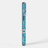 Maßgeschneidertes, helles blaues Paisley iPhone Hülle (Rechte Seite)