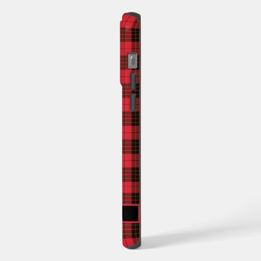 Maßgeschneidertes, helles Rosa Schwarz iPhone Hülle (Linke Seite)