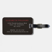 Maßgeschneidertes, helles, rotes Muster Gepäckanhänger (Rückseite horizontal)