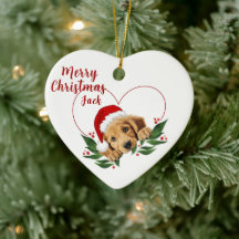 Maßgeschneidertes Herz Golden Retriever Ornament