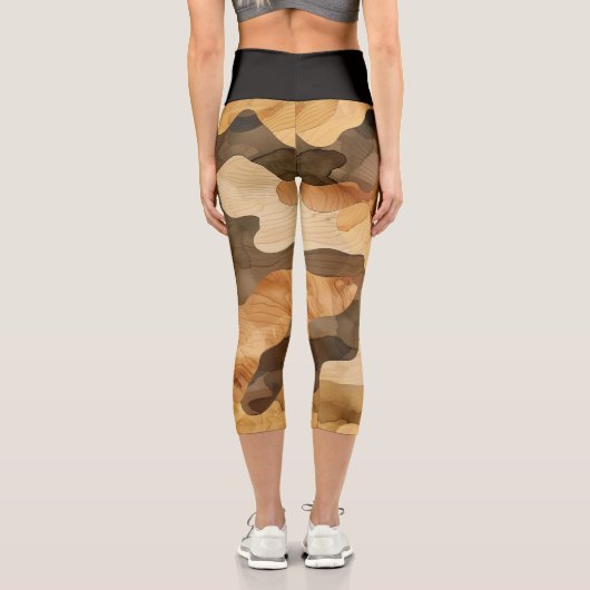 Maßgeschneidertes Hochwaisted-Capris Capri Leggings (Rückseite)