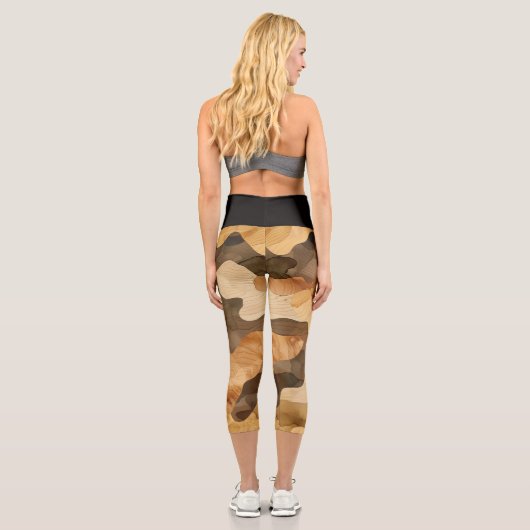 Maßgeschneidertes Hochwaisted-Capris Capri Leggings (Rückseite)