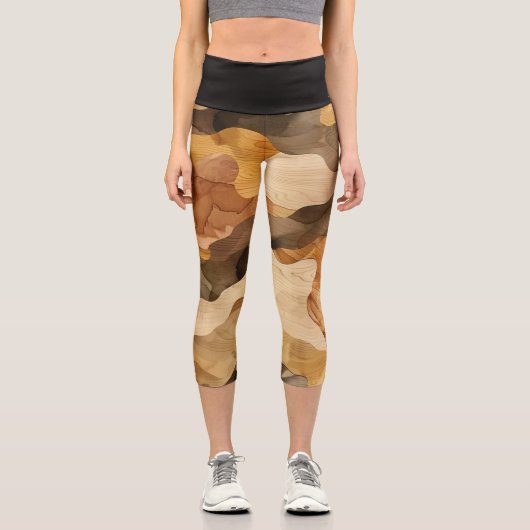 Maßgeschneidertes Hochwaisted-Capris Capri Leggings (Vorderseite)