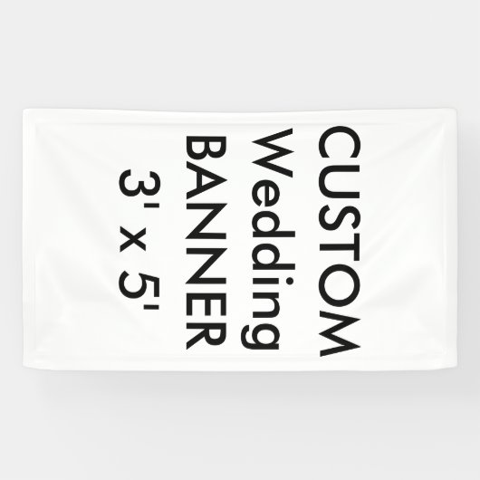 Maßgeschneidertes Hochzeitbanner 3' x 5' Banner (Horizontal)