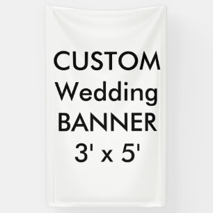 Maßgeschneidertes Hochzeitbanner 3' x 5' Banner