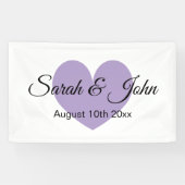 Maßgeschneidertes Hochzeitsbanner mit Herz Banner (Horizontal)