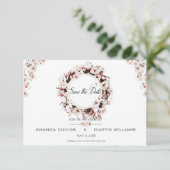 Maßgeschneidertes Hochzeitsbrennen Save the Date (Stehend Vorderseite)