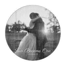 Maßgeschneidertes Hochzeitsbrett für Text. Schneidebrett