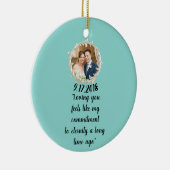 Maßgeschneidertes Hochzeitsdesign oder Jubiläumsde Keramik Ornament (Rechts)