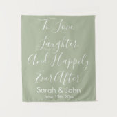 Maßgeschneidertes Hochzeitshintergrund Rustikales  Wandteppich (Vorderseite)