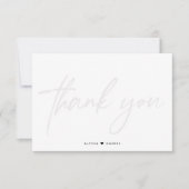 Maßgeschneidertes Hochzeitskennzeichen für Fotos Dankeskarte (Vorderseite)