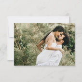 Maßgeschneidertes Hochzeitskennzeichen für Fotos Dankeskarte (Rückseite)