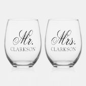 Maßgeschneidertes Hochzeitskuppelglas Weinglas Ohne Stiel (Vorderseite)