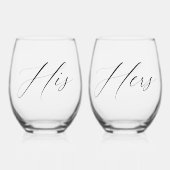 Maßgeschneidertes Hochzeitskuppelglas Weinglas Ohne Stiel (Vorderseite)