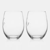 Maßgeschneidertes Hochzeitskuppelglas Weinglas Ohne Stiel (Links)