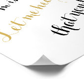 Maßgeschneidertes Hochzeitslied Gold Texte fügen I Poster (Ecke)