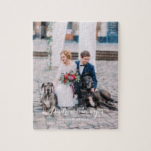 Maßgeschneidertes Hochzeitsrätsel für das Foto Puzzle (Vertikal)