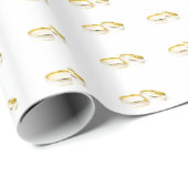 Maßgeschneidertes Hochzeitsring-Papier Geschenkpapier (Rolleneckpunkt)