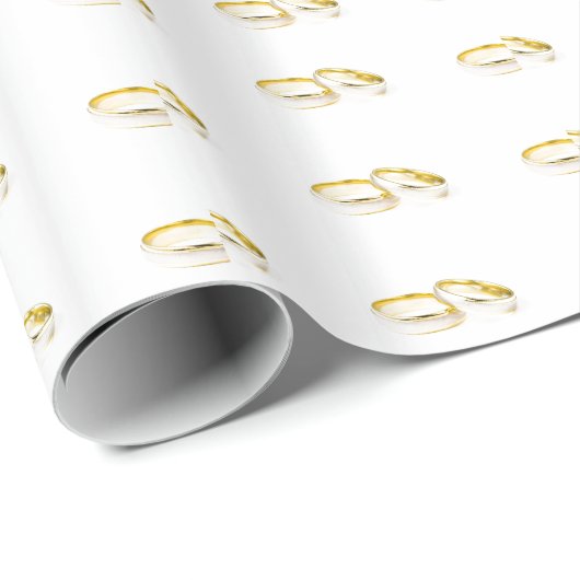 Maßgeschneidertes Hochzeitsring-Papier Geschenkpapier (Rolleneckpunkt)