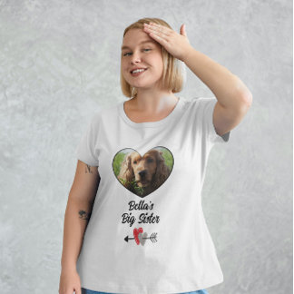 Maßgeschneidertes Hund Foto Großschwester T-Shirt