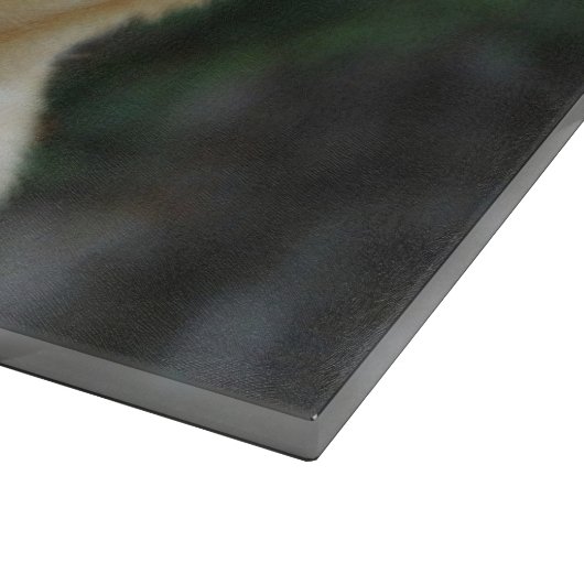 Maßgeschneidertes Hunde-Foto-Glasschneidebrett Schneidebrett (Ecke)