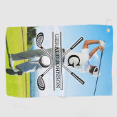 Maßgeschneidertes Image für Golf Monogram Golfhandtuch (Horizontal)