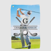 Maßgeschneidertes Image für Golf Monogram Golfhandtuch (Vorderseite)