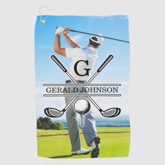 Maßgeschneidertes Image für Golf Monogram Golfhandtuch (Vorderseite)