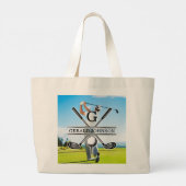 Maßgeschneidertes Image für Golf Monogram Jumbo Stoffbeutel (Rückseite)