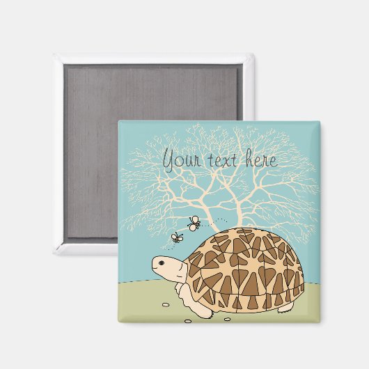 Maßgeschneidertes indisches Star Tortoise Magnet (Vorderseite/Rückseite)