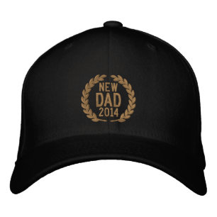 Maßgeschneidertes Jahr für New Dad Laurels Sticker Bestickte Kappe