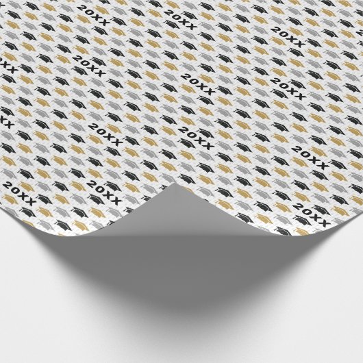 Maßgeschneidertes Jahr Graduierungs-Cap Trio Muste Geschenkpapier (Ecke)