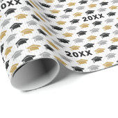 Maßgeschneidertes Jahr Graduierungs-Cap Trio Muste Geschenkpapier (Rolleneckpunkt)