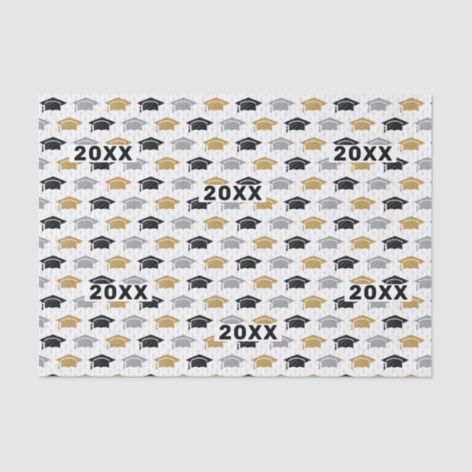 Maßgeschneidertes Jahr Graduierungs-Cap Trio Muste Seidenpapier (Vorderseite)