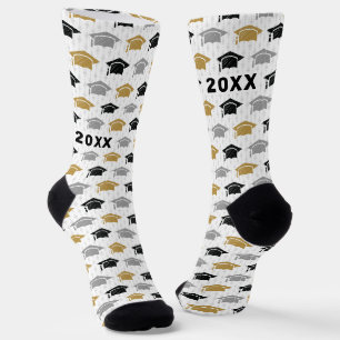 Maßgeschneidertes Jahr Graduierungs-Cap Trio Muste Socken