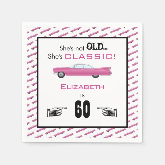 Maßgeschneidertes Jahr ist sie nicht alt, sondern  Serviette (Vorderseite)