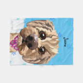 Maßgeschneidertes "Juno" Goldendoodle Foto Blanket Fleecedecke (Vorderseite (Horizontal))